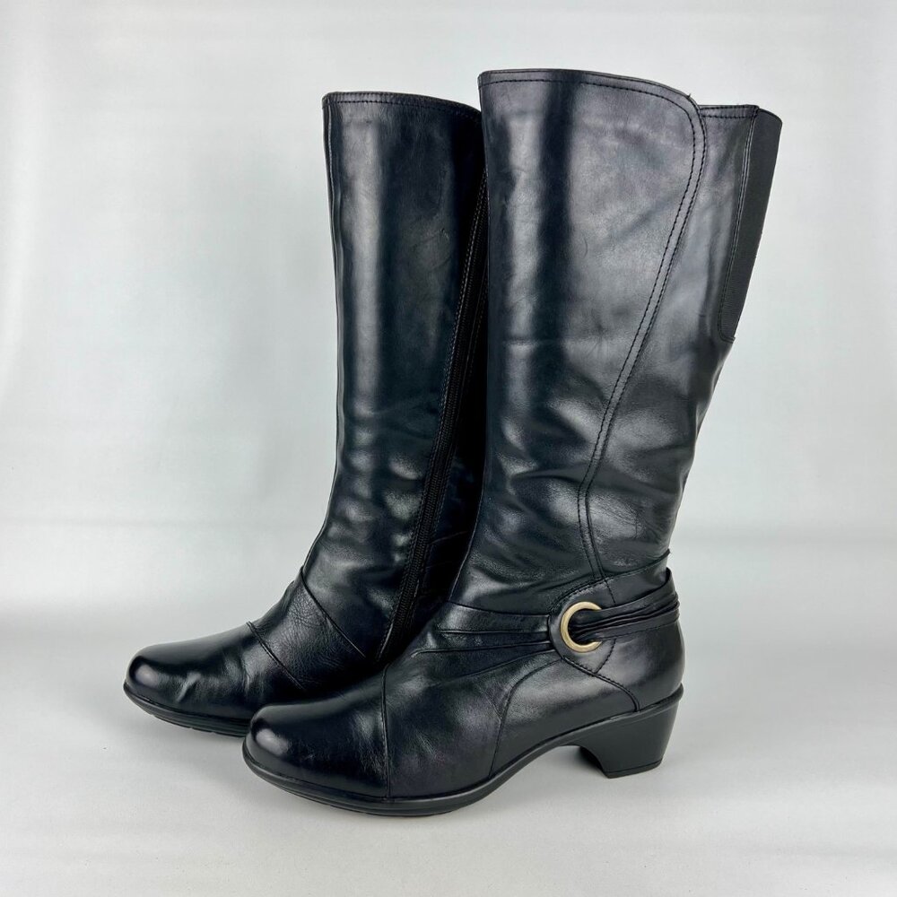 Clarks Black Heeled Boots - Picture 3 of 16